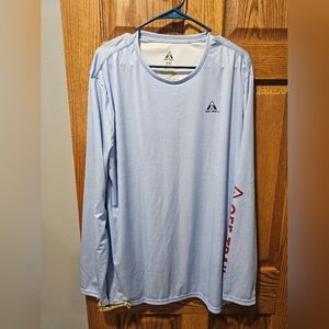 AFTCO Men's Light Blue Long Sleeve Shirt